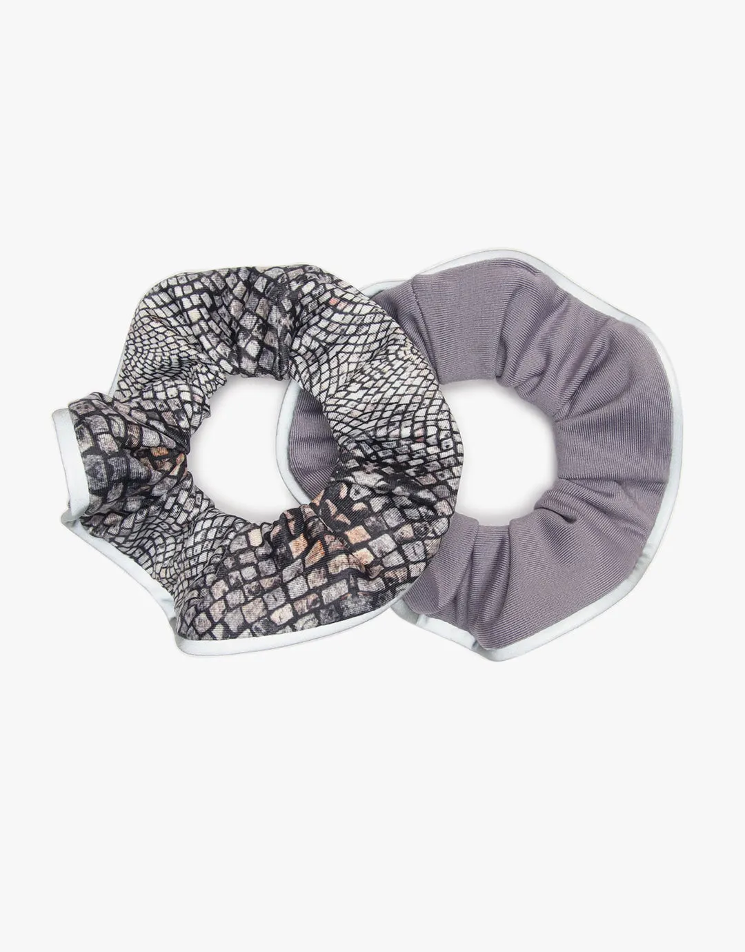 Printed Reflective Athletic Scrunchies