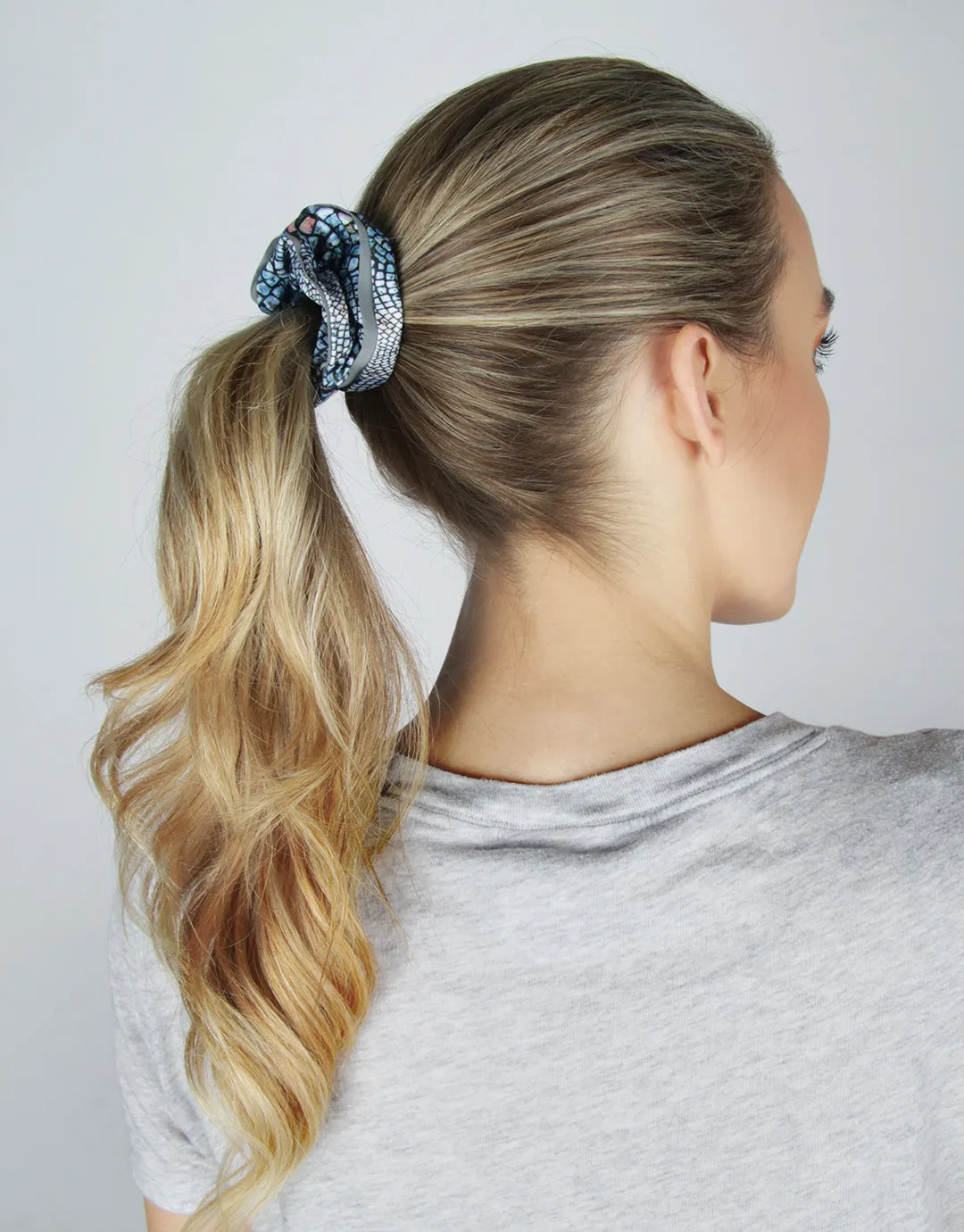 Printed Reflective Athletic Scrunchies