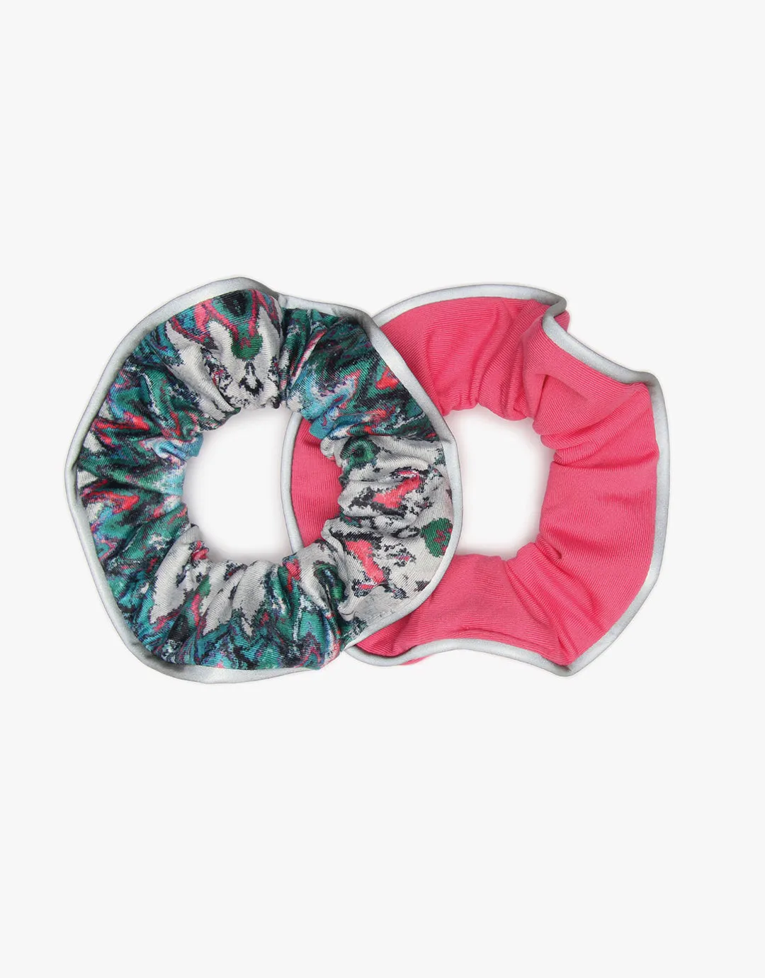 Printed Reflective Athletic Scrunchies