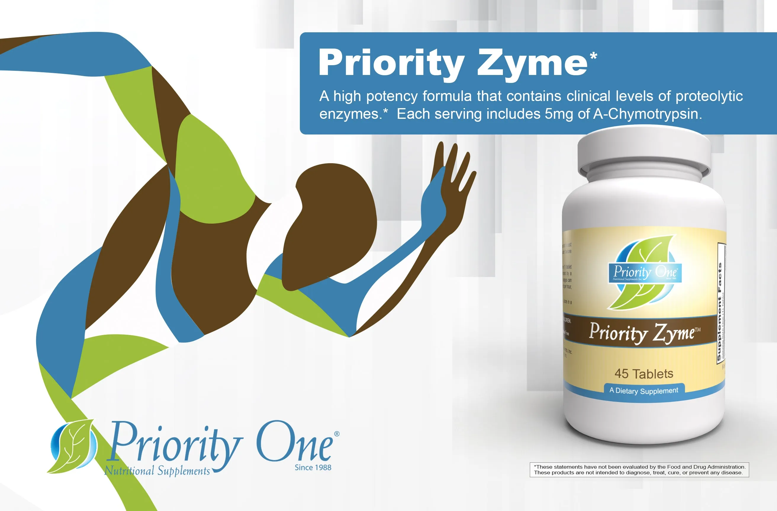 Priority Zyme (45 Tablets) Priority Zyme a clinical strength proteolytic enzyme supporting a healthy inflammatory response due to strenuous exercise.*