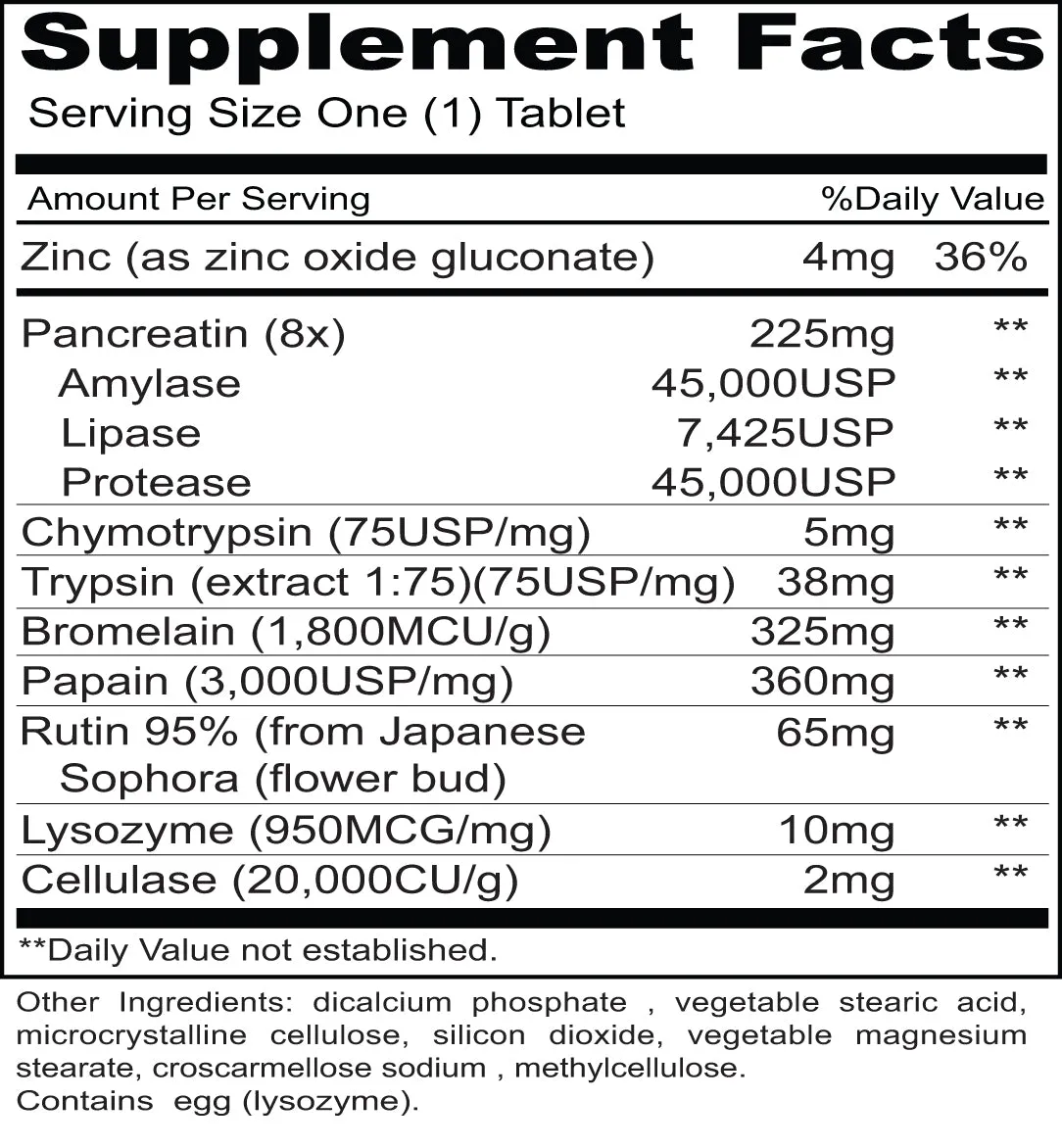 Priority Zyme (45 Tablets) Priority Zyme a clinical strength proteolytic enzyme supporting a healthy inflammatory response due to strenuous exercise.*