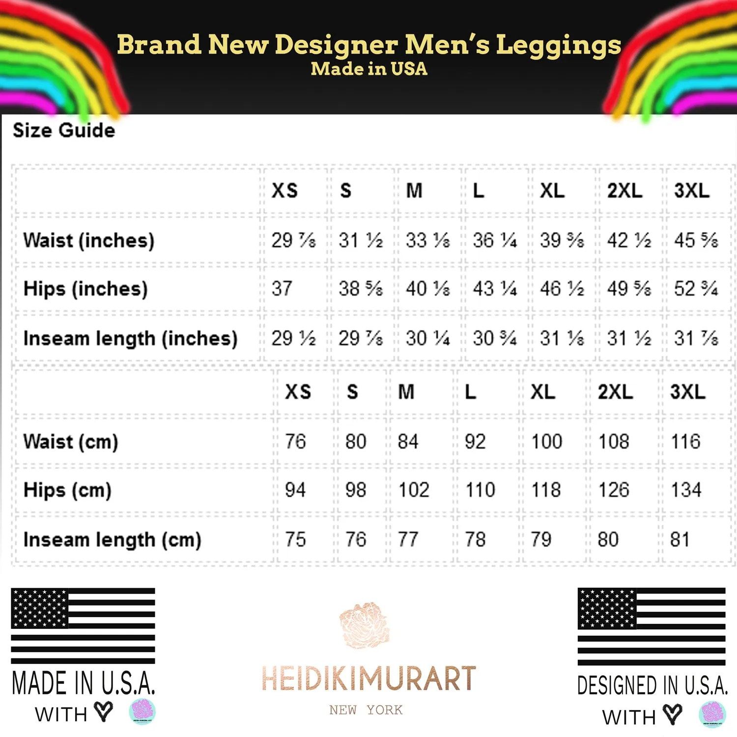 Rainbow Love Men's Tights, Rainbow Lover Men's Running Leggings & Run Tights Meggings Pants - Made in USA/EU