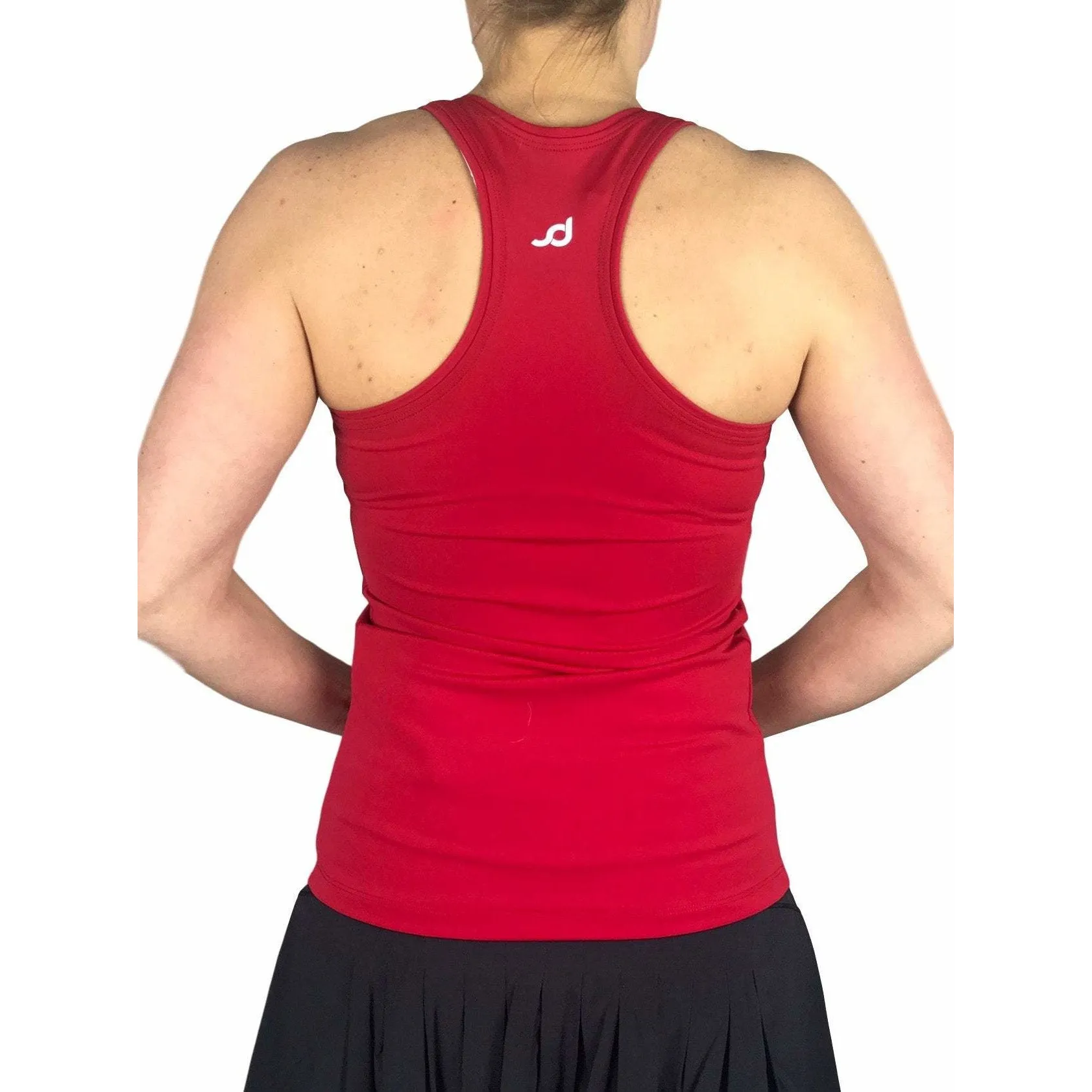 Red Racerback Athletic Tank, Golf Shirt, Tennis Shirt, Running Shirt or Top, Yoga Top