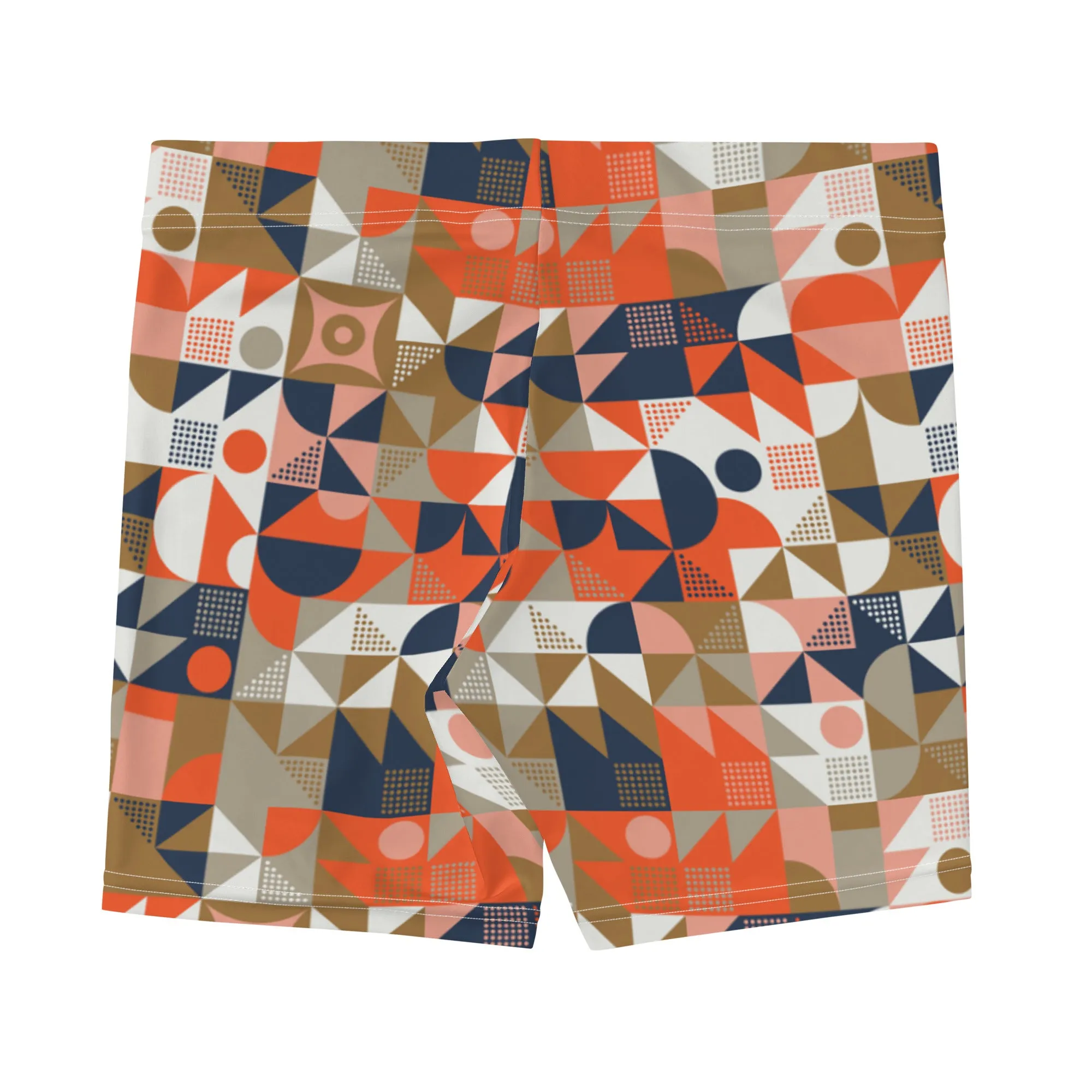 Retro Geometric Vibe Workout Shorts