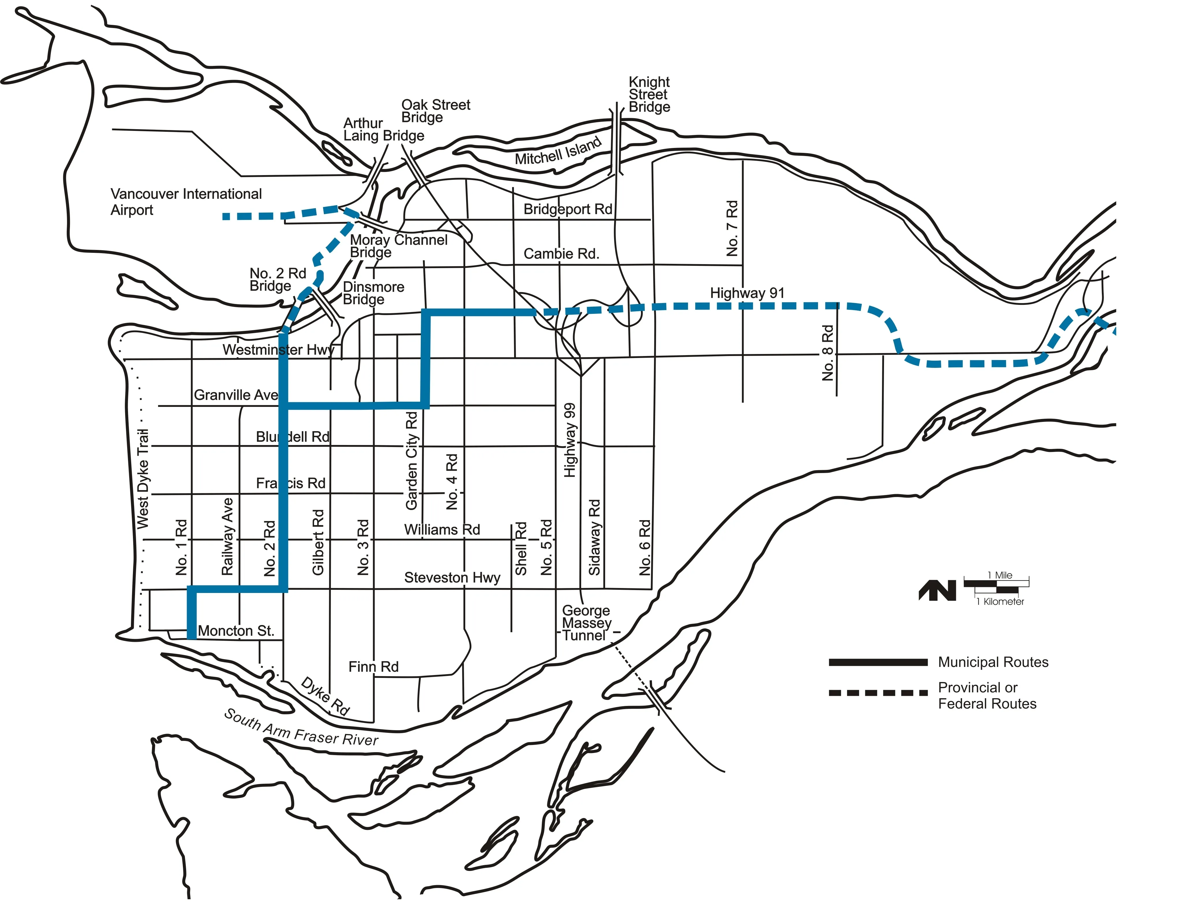 Richmond Olympic Oval T-Shirt - Richmond Street Names Crew