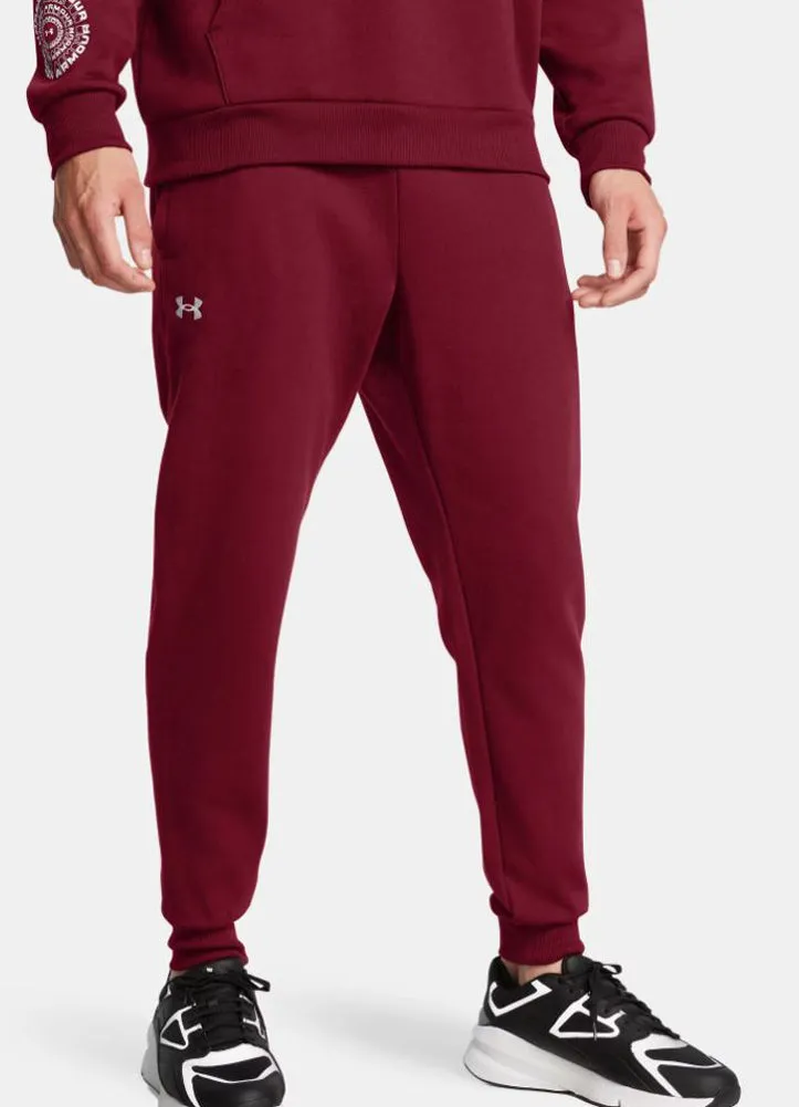 Rival Fleece Joggers in Red by Under Armour