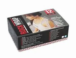 RockTape RockWrap Rigid Tape (12 Pack) White 1.25 cm x 5 mtrs