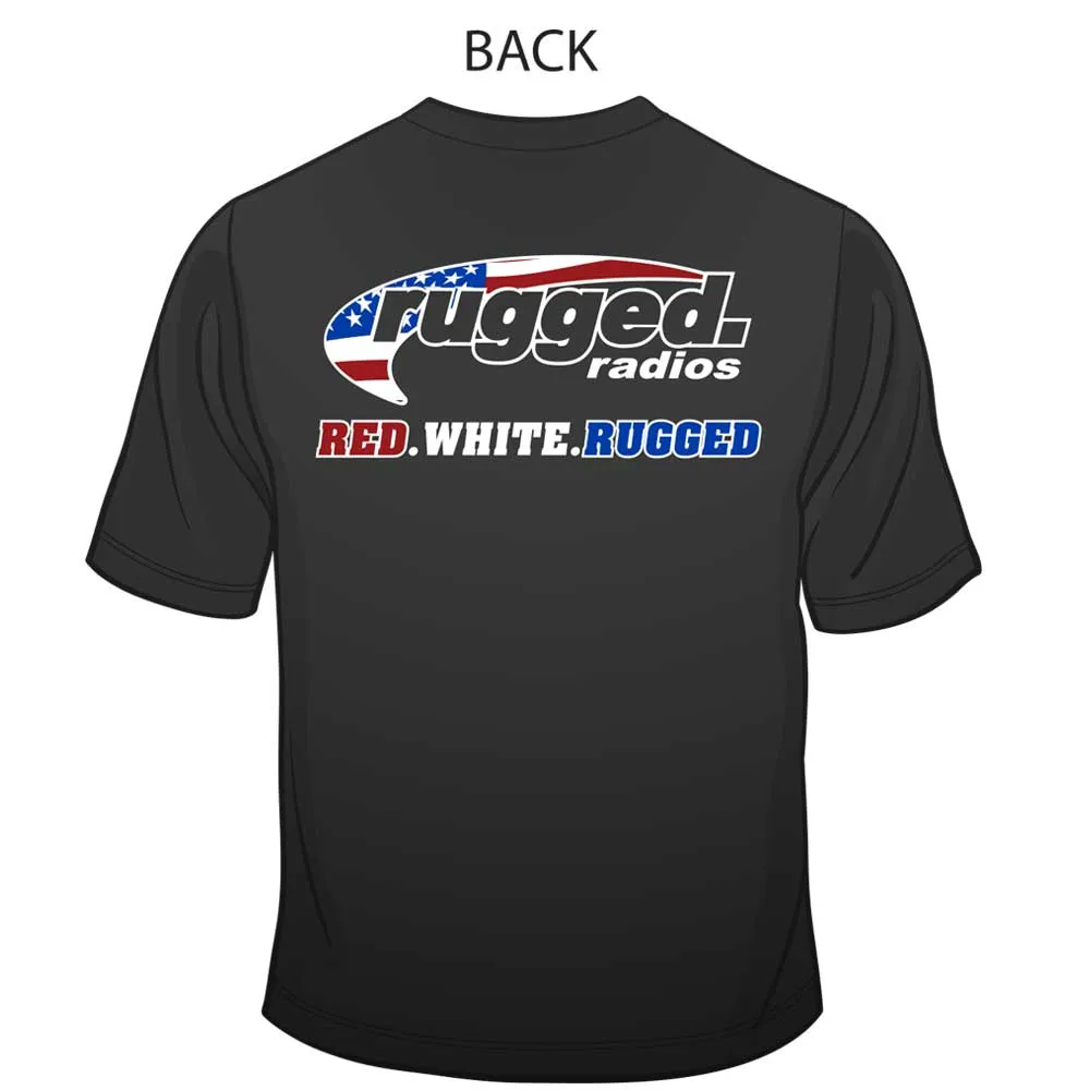 Rugged Radios AMERICAN FLAG T-Shirt - Black