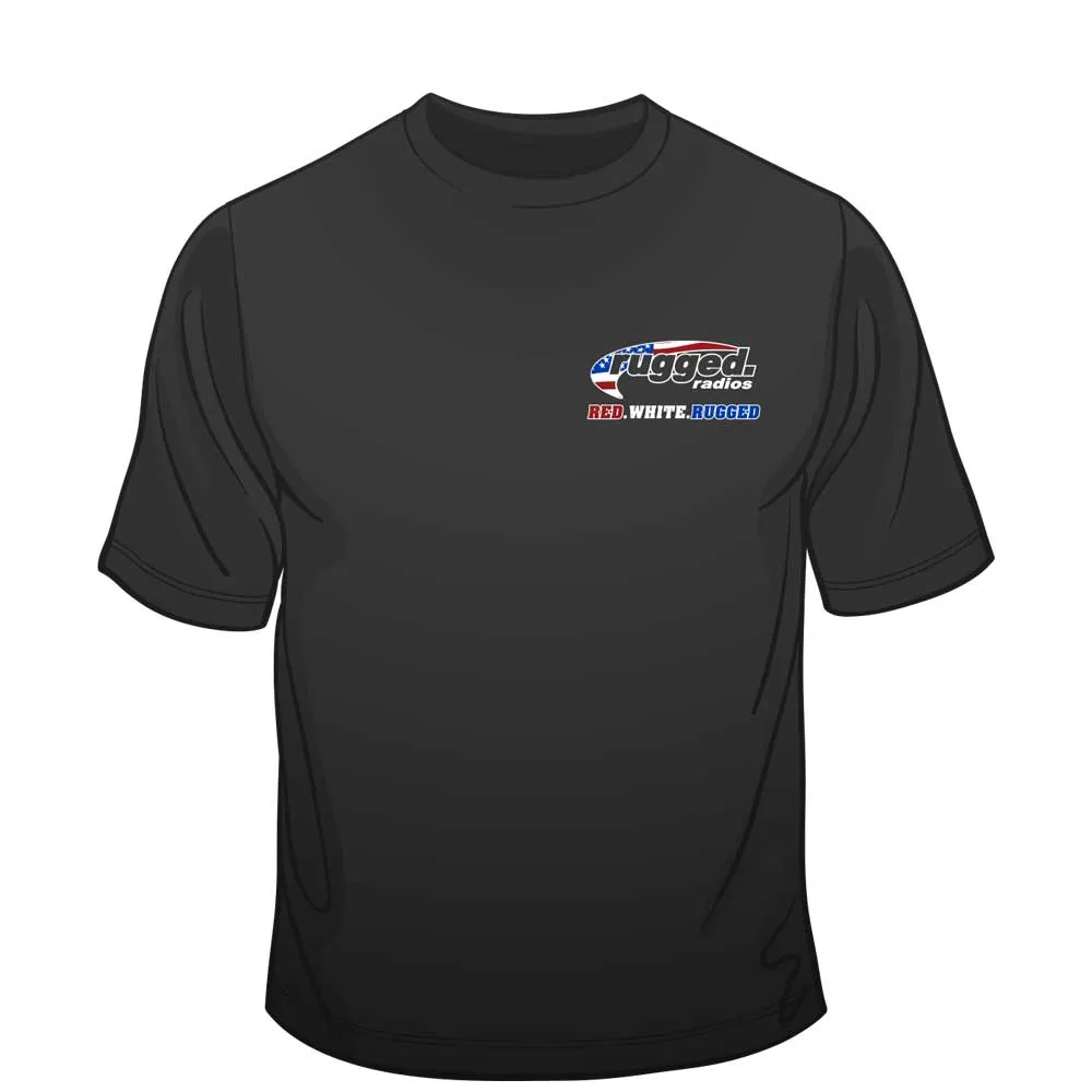 Rugged Radios AMERICAN FLAG T-Shirt - Black