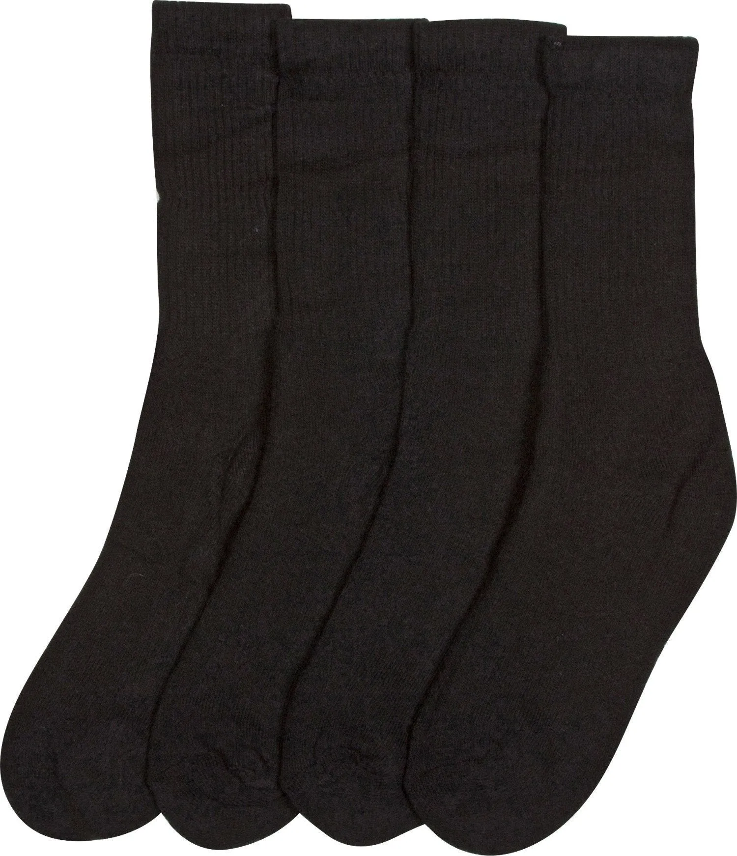 Sakkas Men's Basic Cotton Blend Athletic / Sport Crew Socks Value 4-Pack