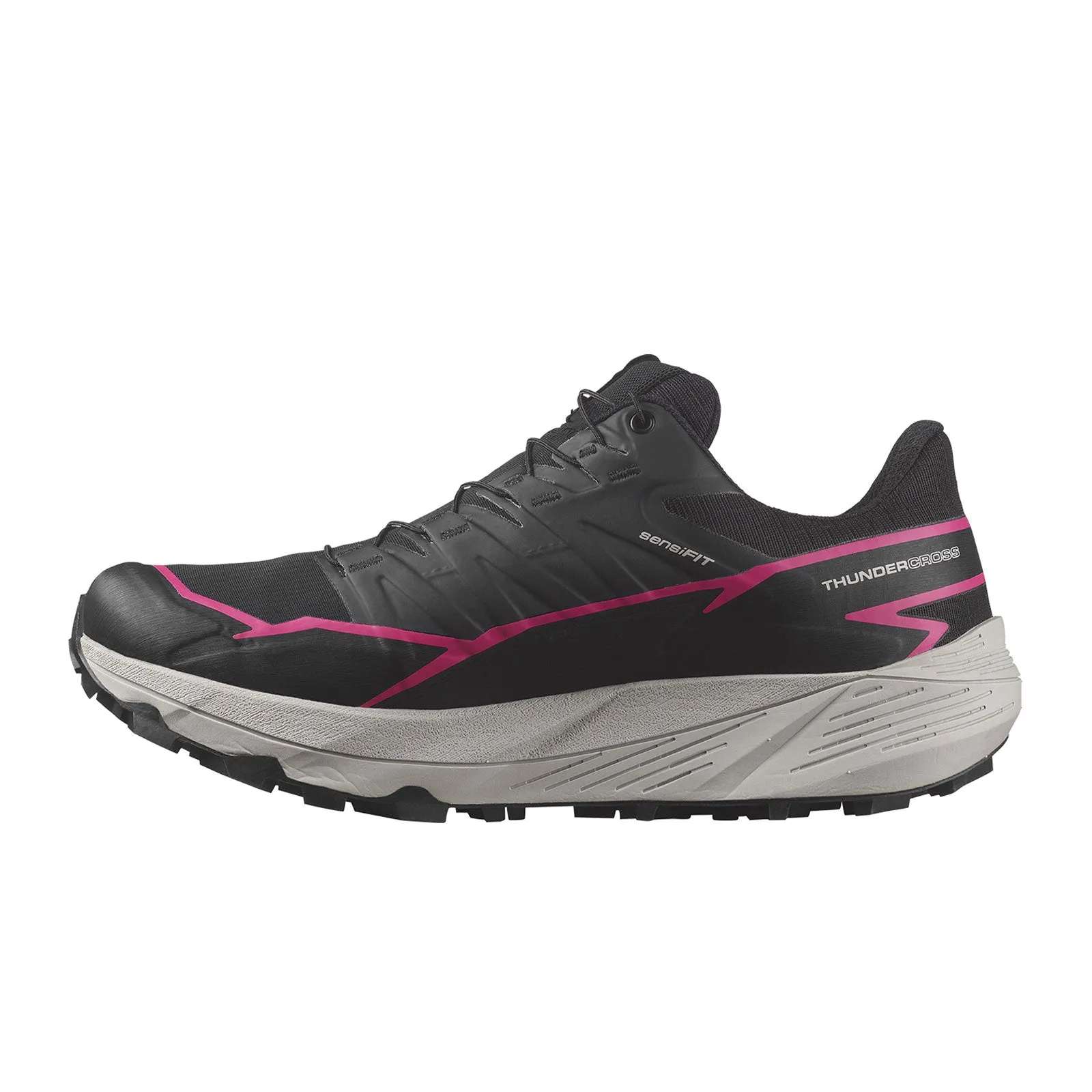 Salomon Thundercross GTX Trail Running Shoe (Women) - Black/Black/Pink Glo