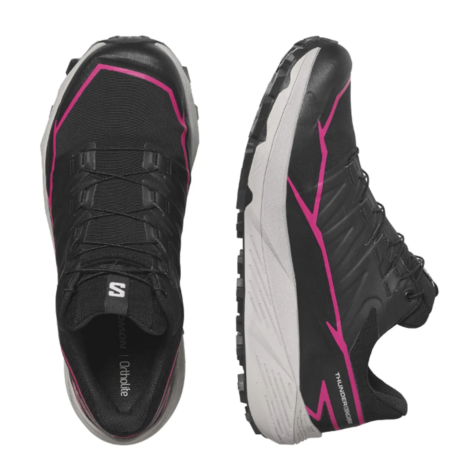 Salomon Thundercross GTX Trail Running Shoe (Women) - Black/Black/Pink Glo