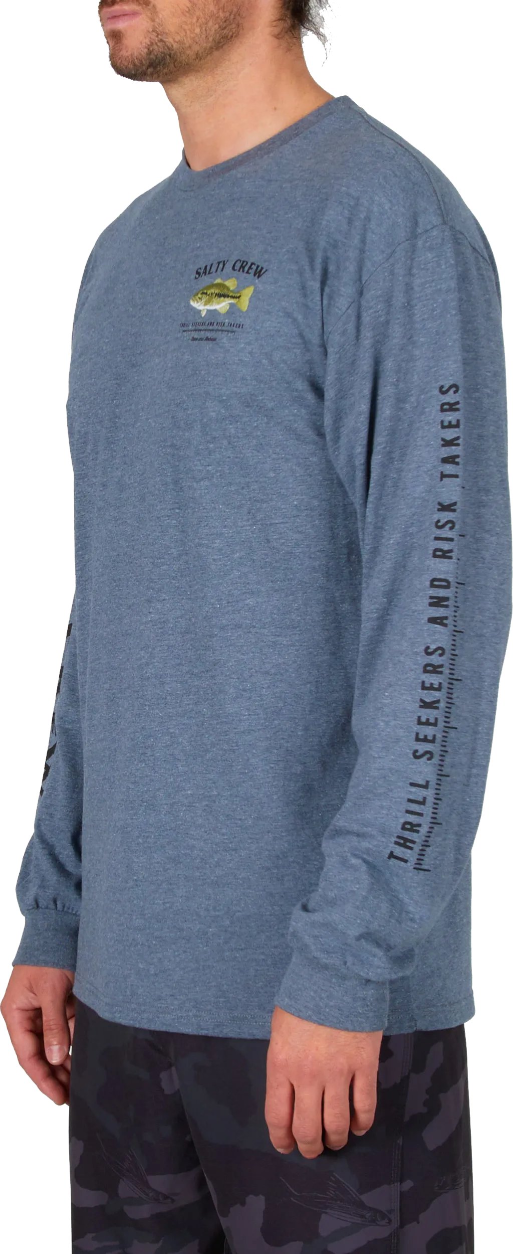 Salty Crew Men&#x27;s Bigmouth Long-Sleeve Premium Tee Athletic Heather | Buy Salty Crew Men&#x27;s Bigmouth Long-Sleeve Premium Tee Athletic Heather here | Outnorth