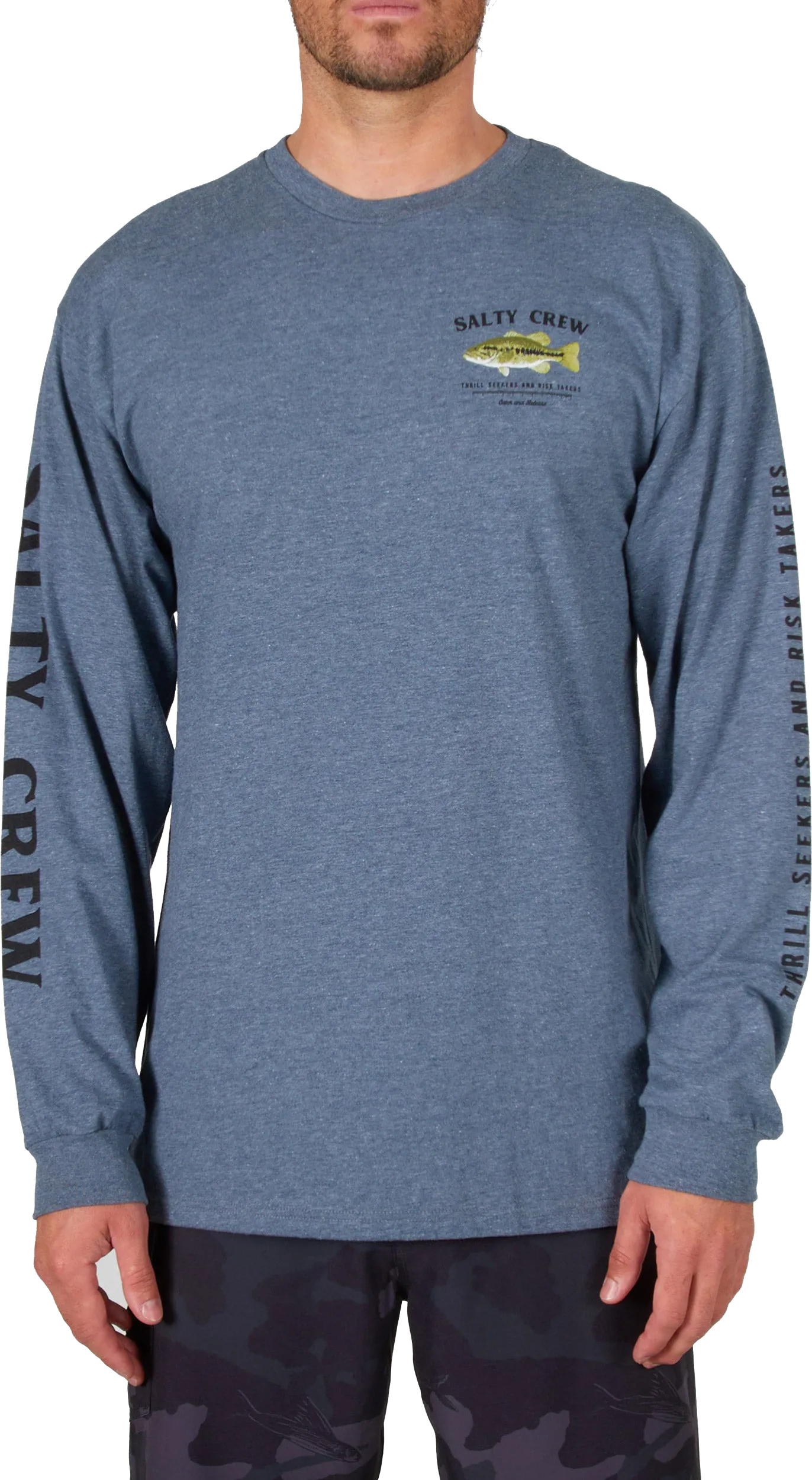 Salty Crew Men&#x27;s Bigmouth Long-Sleeve Premium Tee Athletic Heather | Buy Salty Crew Men&#x27;s Bigmouth Long-Sleeve Premium Tee Athletic Heather here | Outnorth