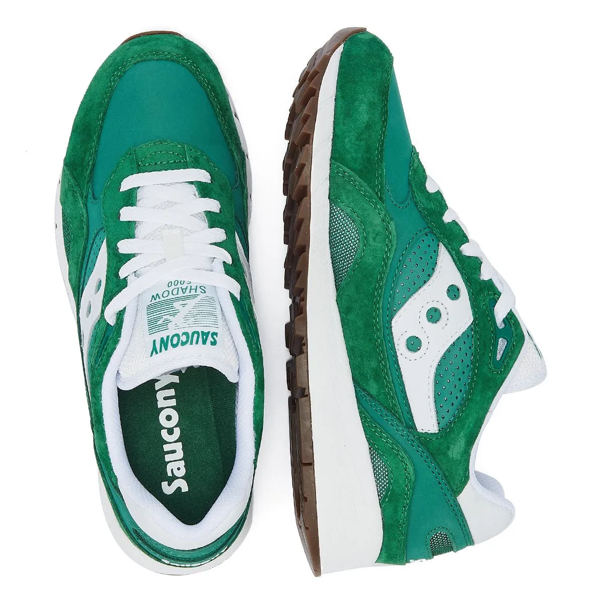 Saucony Shadow 6000 Green/White Trainers