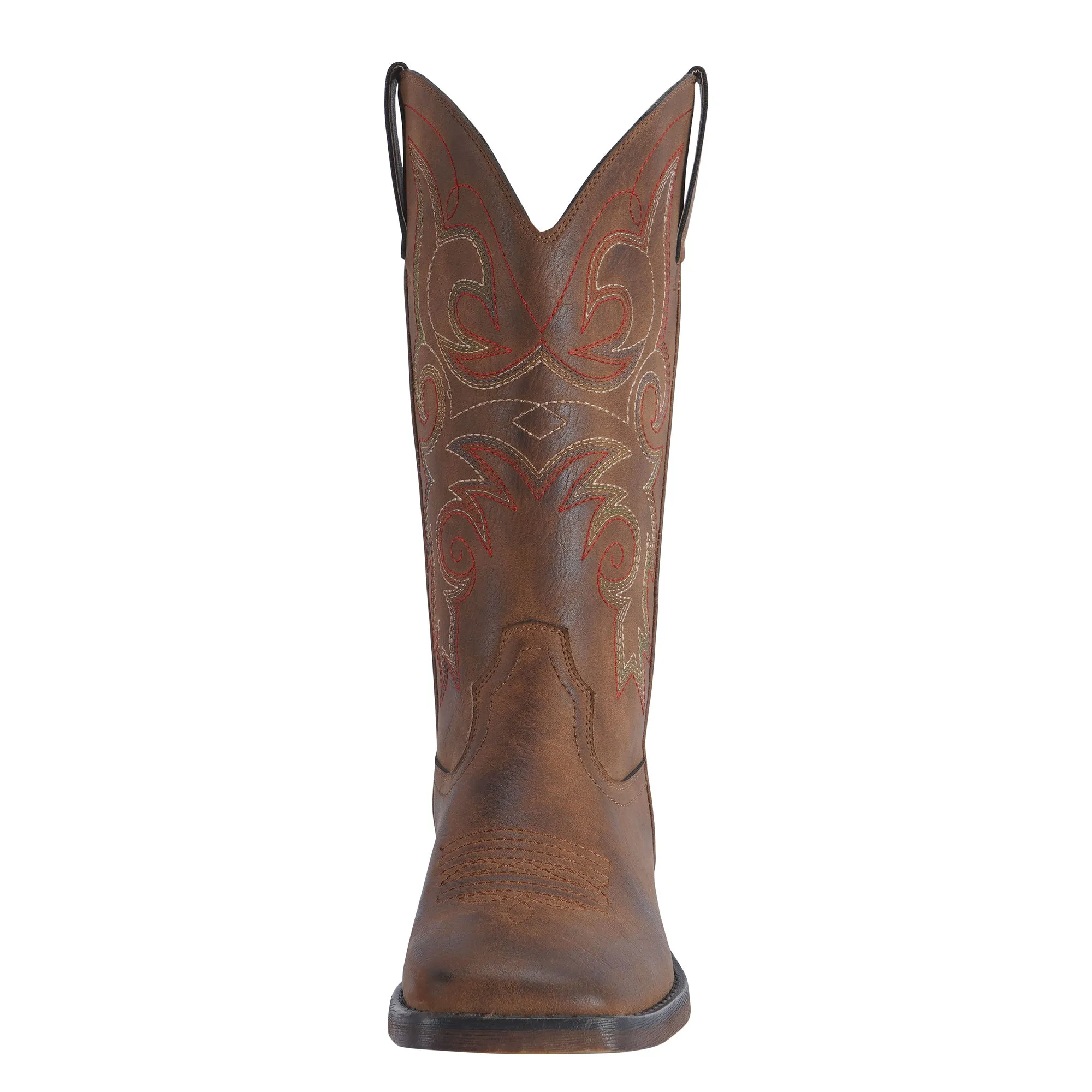 SheSole Women's Square Toe Cowboy Boots Brown