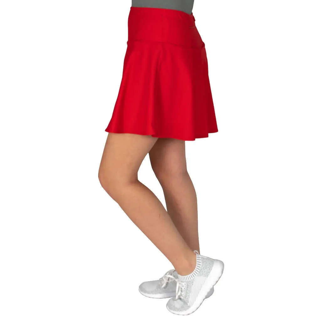 Shocking Red Golf and Tennis Skort - SwingStyle®