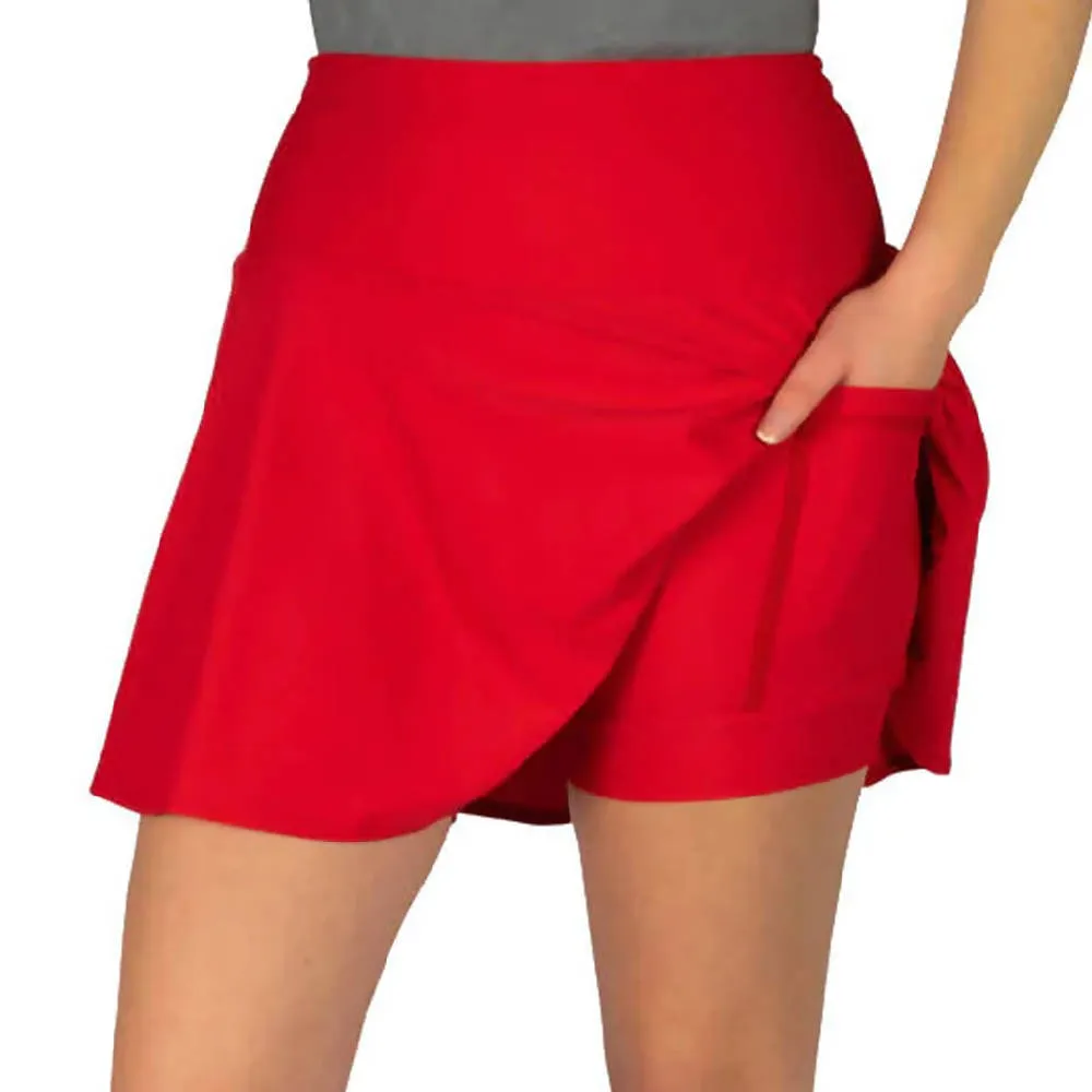 Shocking Red Golf and Tennis Skort - SwingStyle®