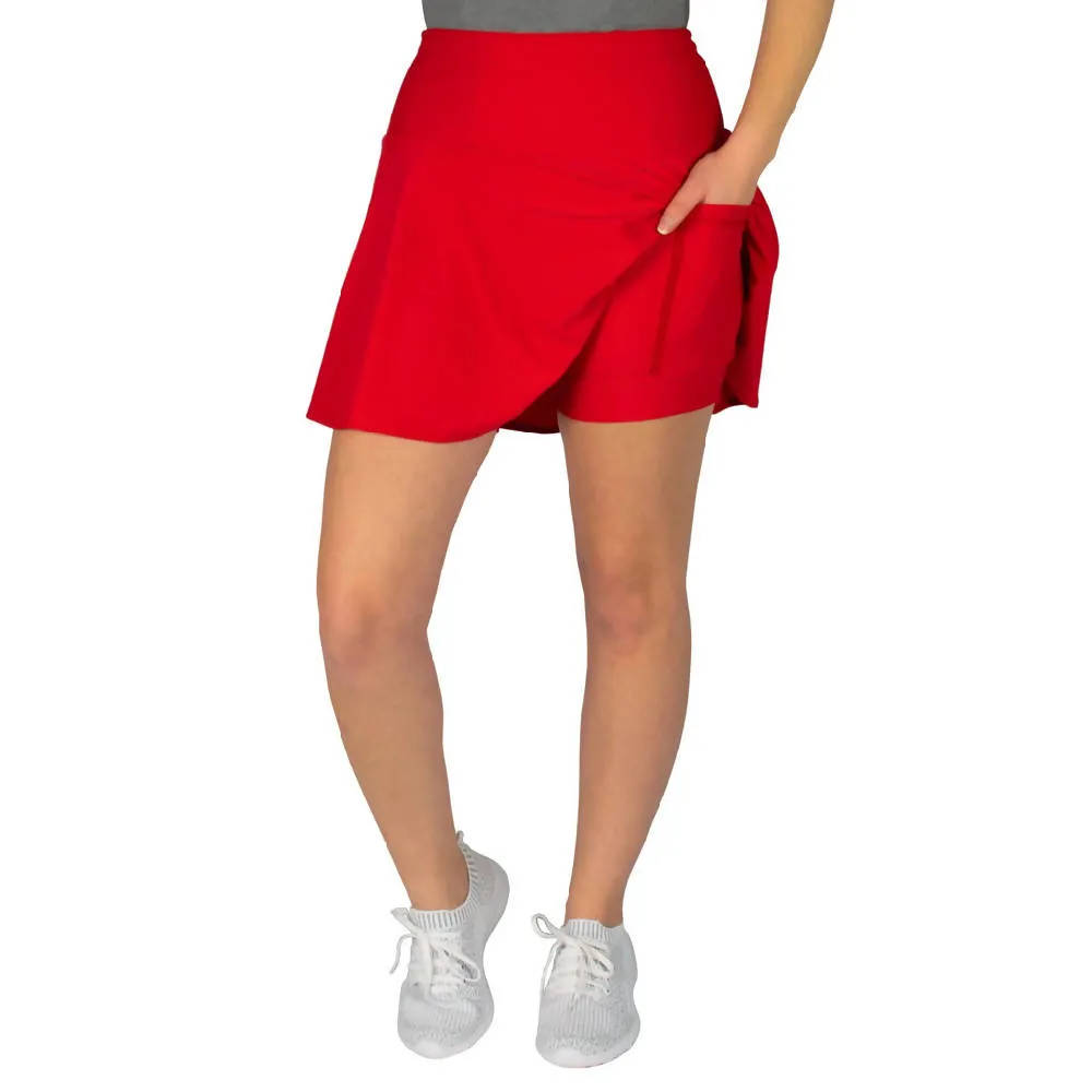 Shocking Red Golf and Tennis Skort - SwingStyle®