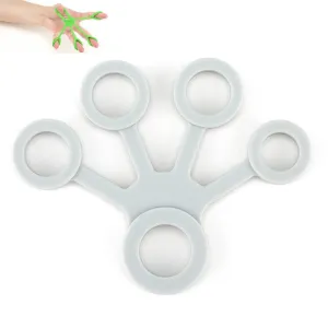 Silicone Finger Trainer Device Fan-shaped Pull Ring(Light Gray)