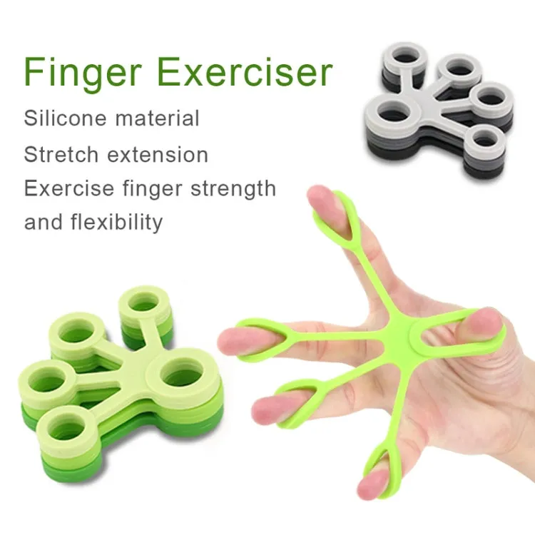 Silicone Finger Trainer Device Fan-shaped Pull Ring(Light Gray)