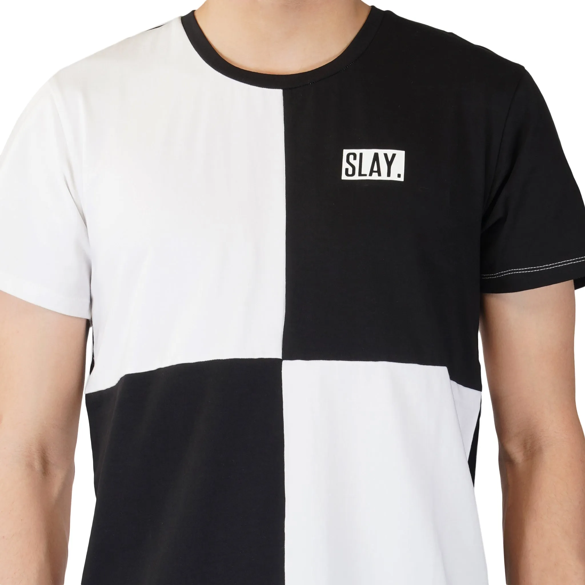 SLAY. Men's Black & White T-shirt & Pants Co-ord Set