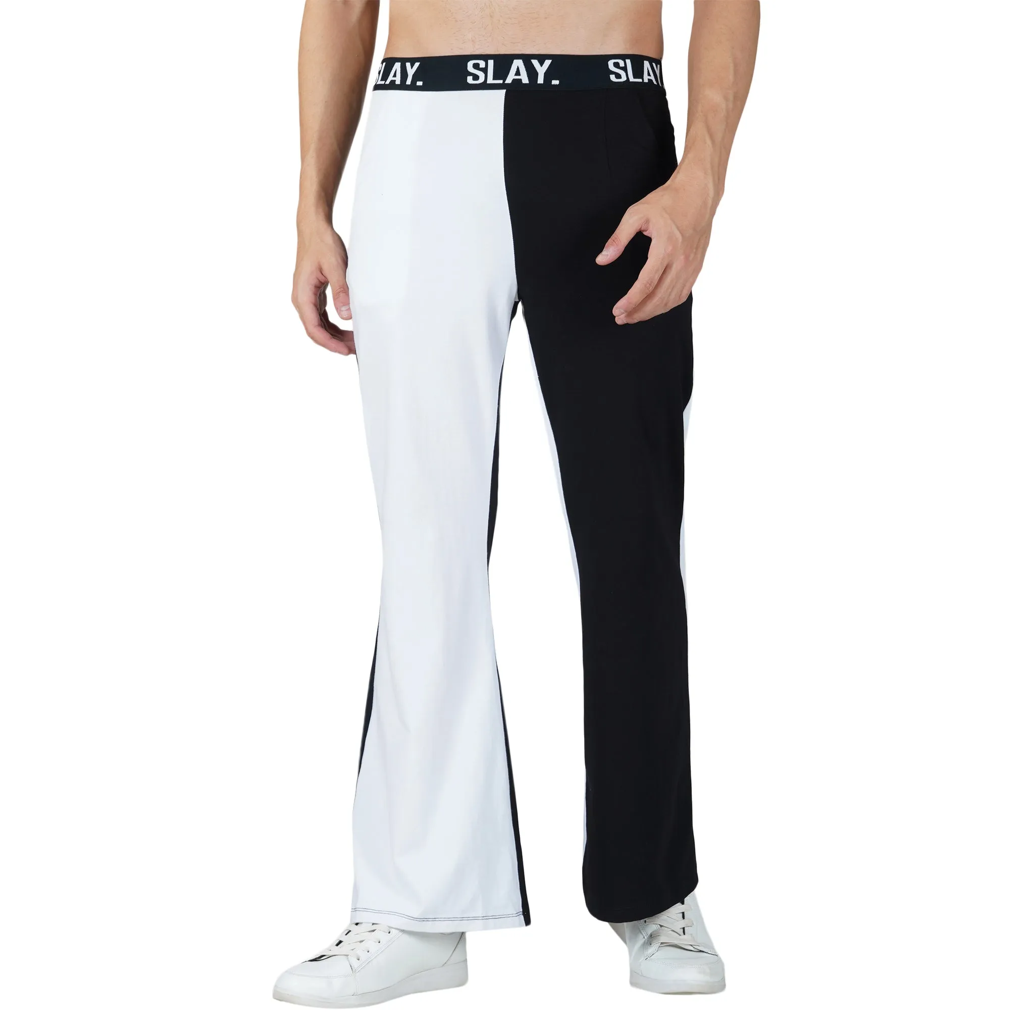 SLAY. Men's Black & White T-shirt & Pants Co-ord Set