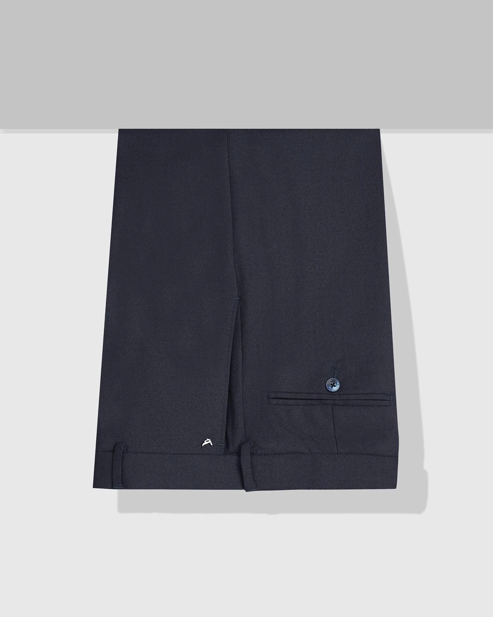 Slim Comfort B-95 Formal Navy Textured Trouser - Mazda