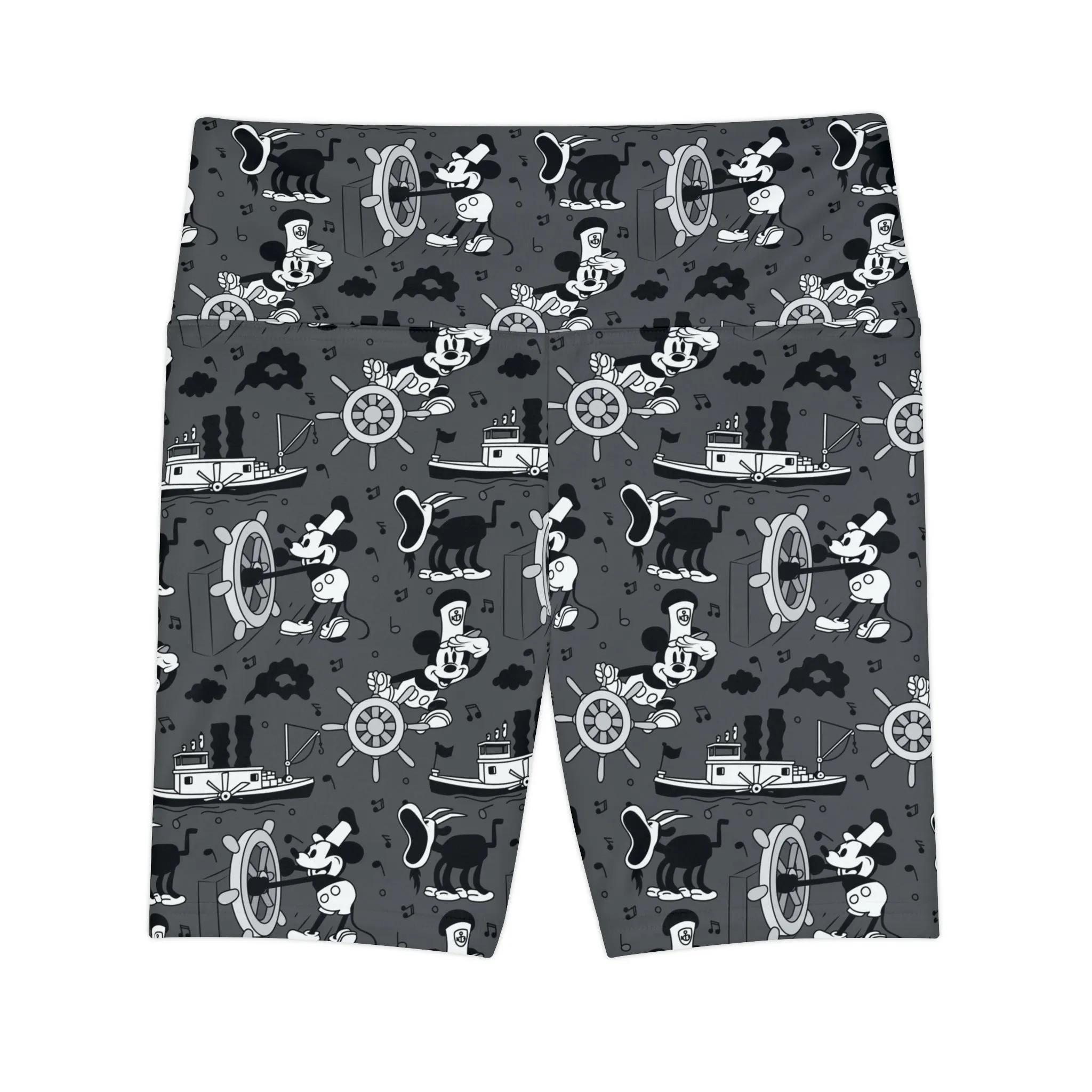 Steamboat Mickey Women's Athletic Workout Shorts