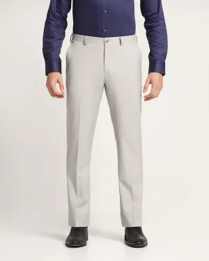 Straight B-90 Formal Grey Solid Trouser - Himalayan