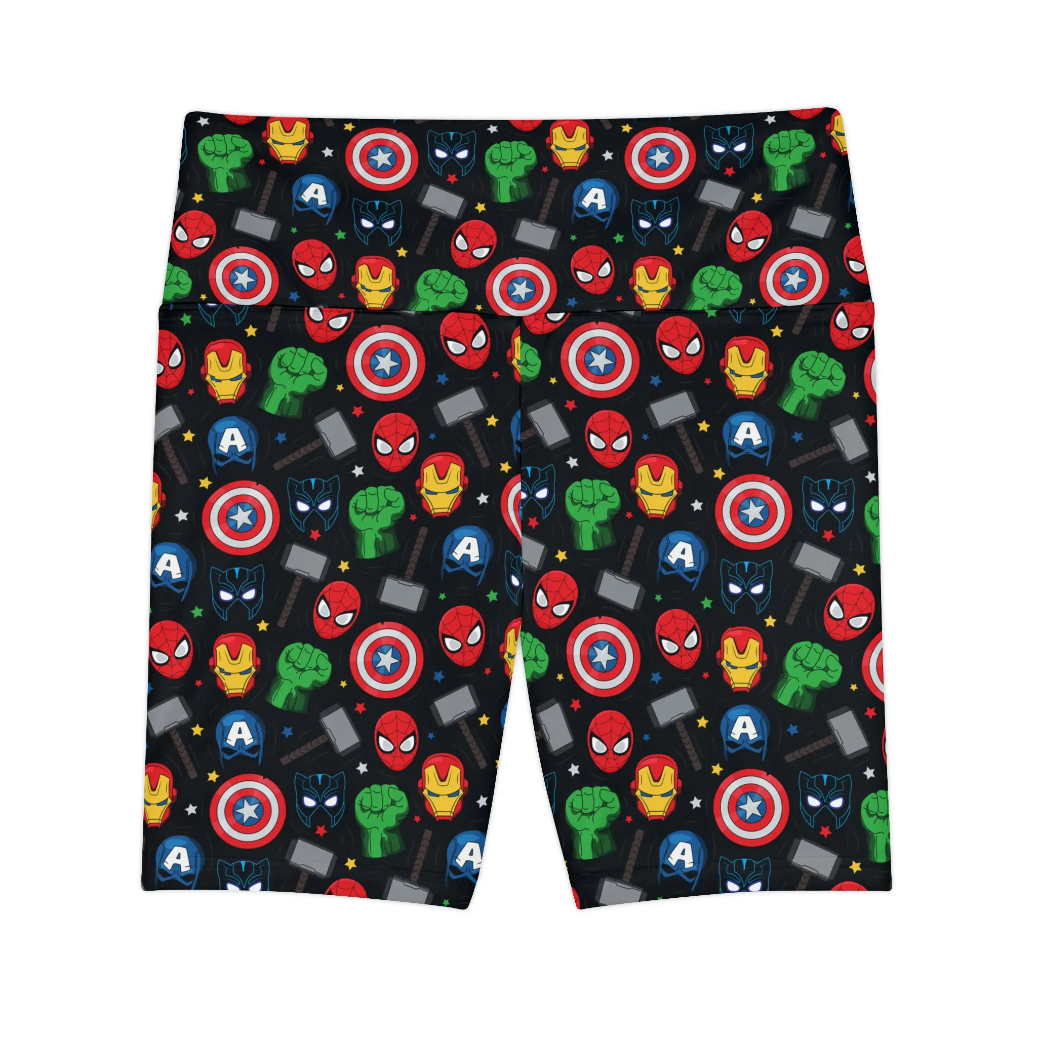 Super Heroes Women's Athletic Workout Shorts