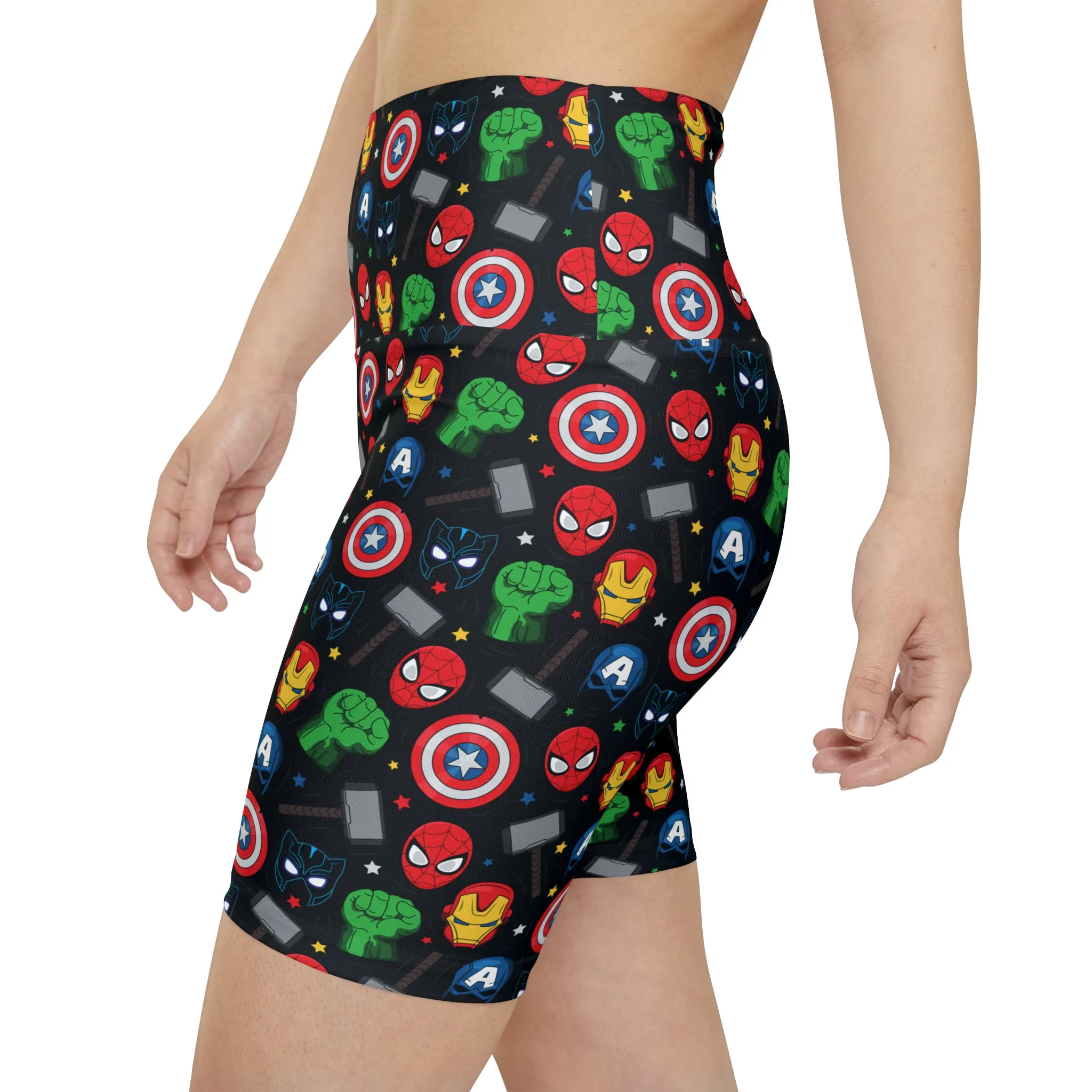 Super Heroes Women's Athletic Workout Shorts