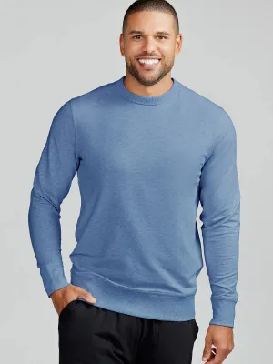 tasc Performance Men's Varsity French Terry Sweatshirt in Chambray Heather