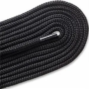 Thick Round Athletic Laces - Black (2 Pair Pack) Shoelaces