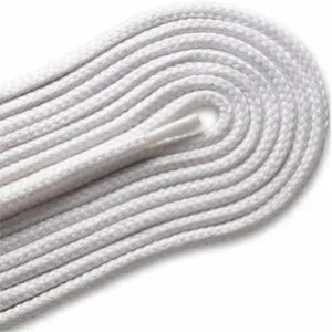 Thick Round Athletic Laces - White (2 Pair Pack) Shoelaces