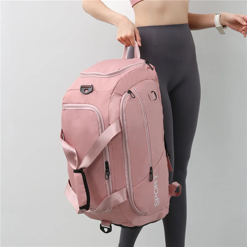 Unisex Luggage Bag women  waterproof Sports Travel Backpack With Shoes Compartment