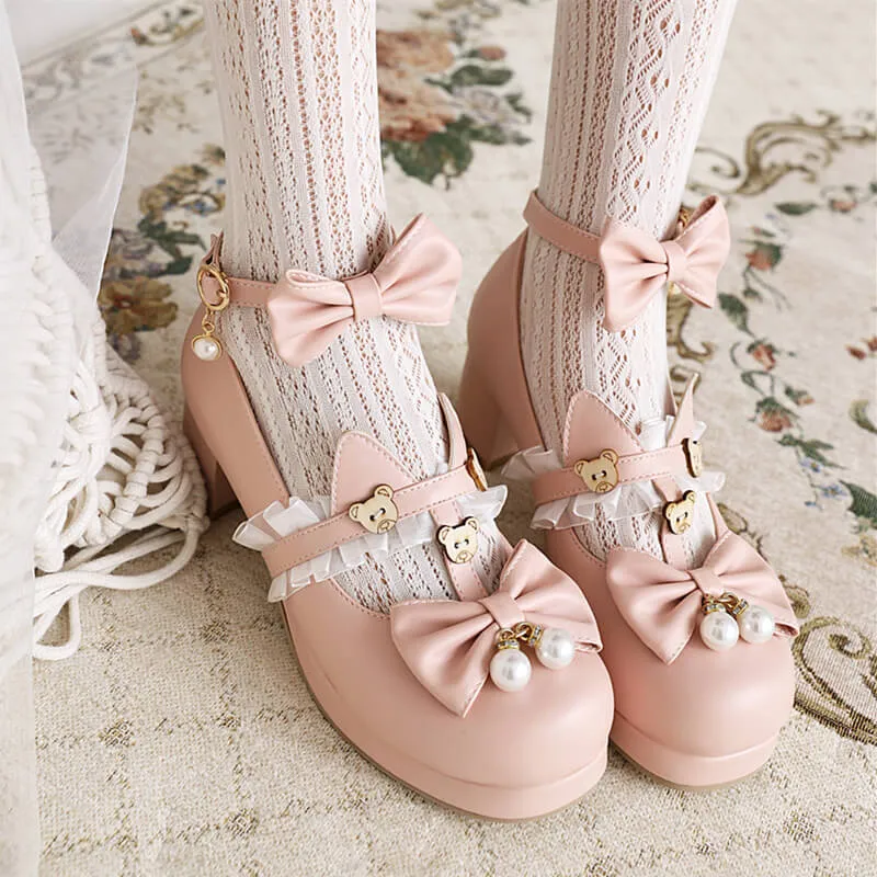 Uniwim Bear Lace Bow Shoes SE21510