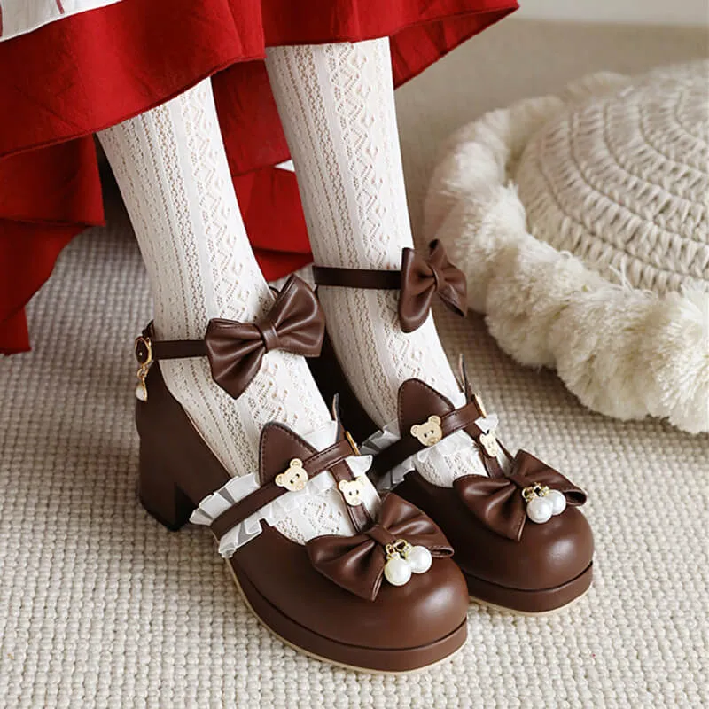 Uniwim Bear Lace Bow Shoes SE21510