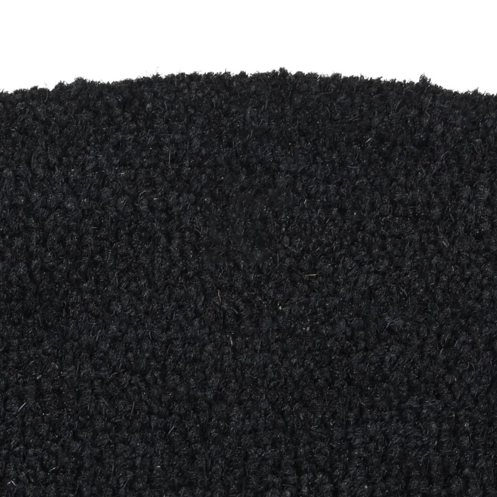 vidaXL Door Mat Black Half Round 40x60 cm Tufted Coir