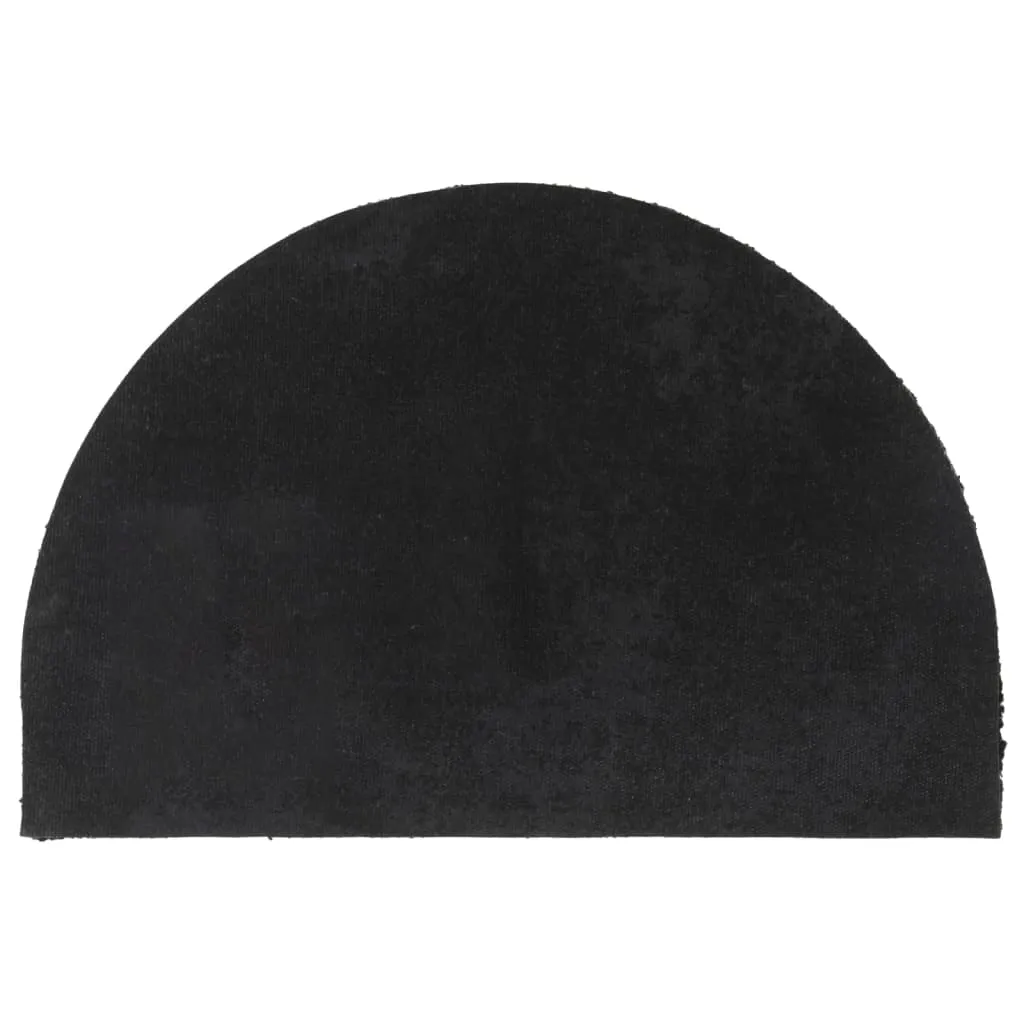 vidaXL Door Mat Black Half Round 40x60 cm Tufted Coir