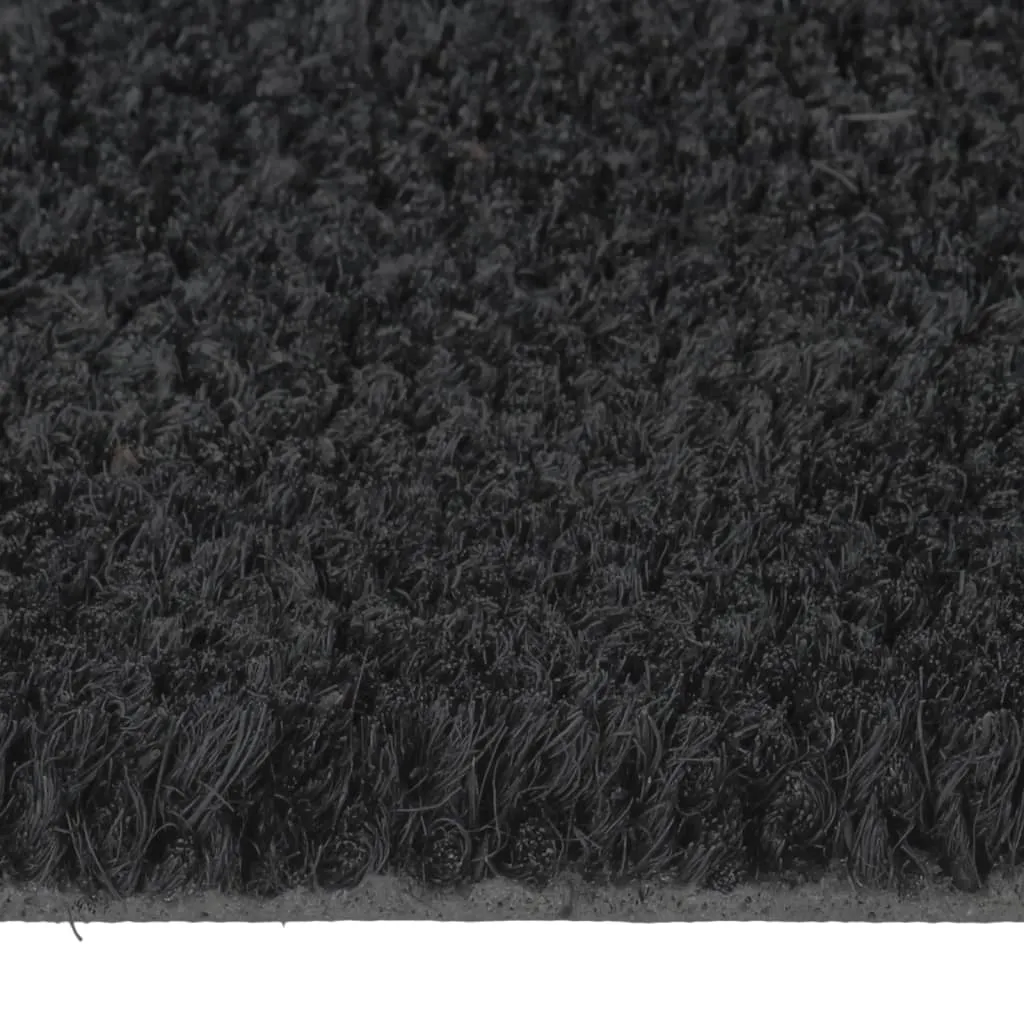 vidaXL Door Mat Black Half Round 40x60 cm Tufted Coir