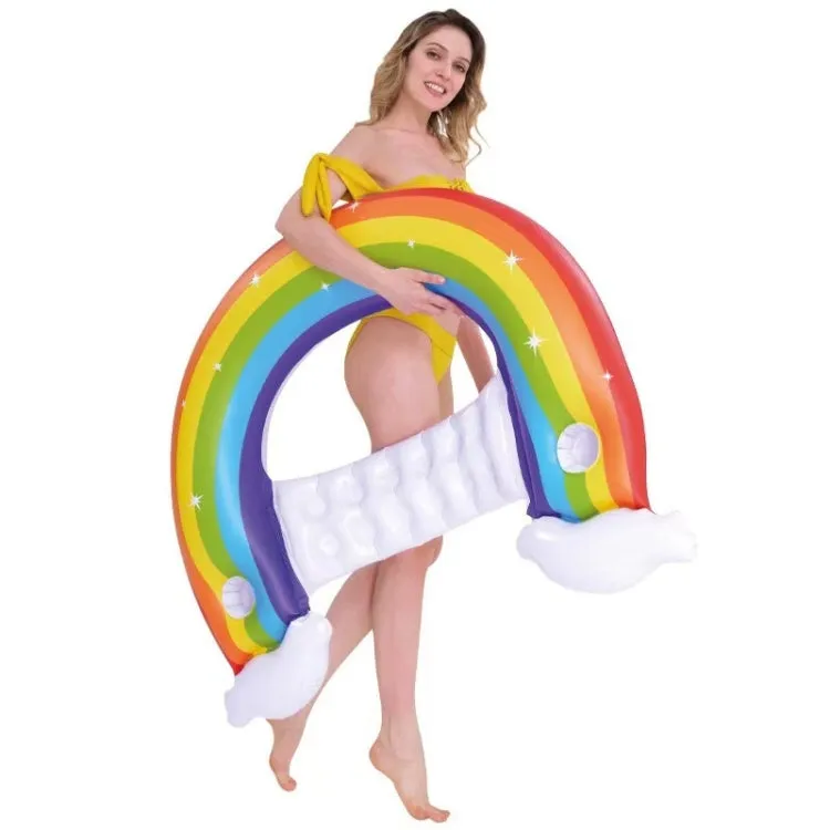 Water Sofa Bed Inflatable Floating Bed Water Recliner,Size: 148 x 99cm (Rainbow Water Sofa)