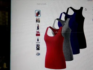 Women's 4 Pack Basic Athletic Racerback Tank Tops