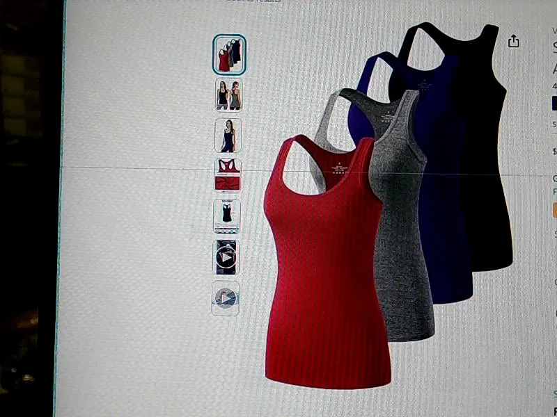 Women's 4 Pack Basic Athletic Racerback Tank Tops