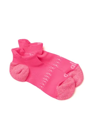 Women's Performance Tab Sock - Hot Pink/White