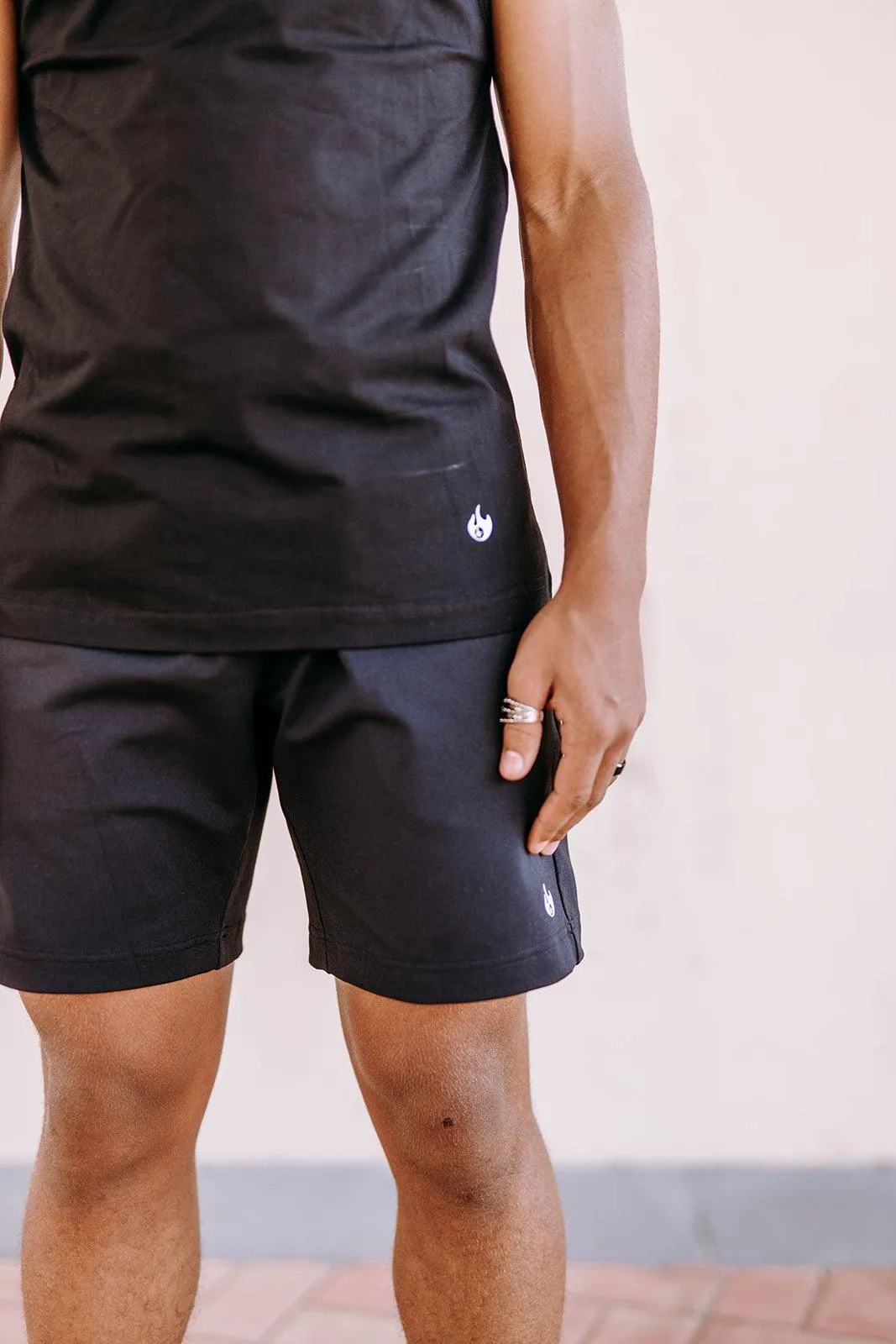 Youth Boys Black Athletic Shorts